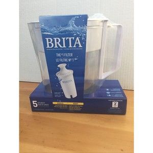 Brita Water Filtration Pitcher 5 Cups White NEW SEALED
